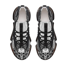 white-flaming-skull-flaming-wheels-best-womens-react-heel-running-shoes-comfort-style-top-view-heroicu-brand