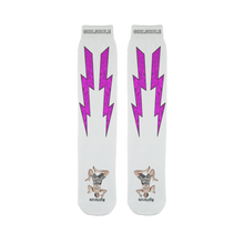 Girls Rule Pink Lightning Bolt Socks with Crushed Man Underfoot NEW 2019-12-30