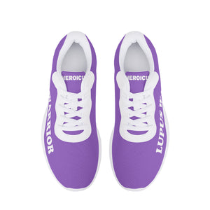 lupus warrior purple womens best air mesh running shoes top view white sole and trim