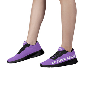 lupus warrior purple womens best air mesh running shoes inside view and outside view black sole and trim