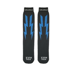 Girls Rule Dark Blue Liquid Lightning (Black Sock)
