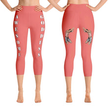 Our best viral 🙇‍♂️🍑🙇‍♂️ capri leggings awesome goddess front 20 colors with white letters