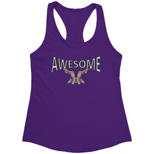 Awesome Womens Racerback Tank Top with 2 Men Lifting Your Girls