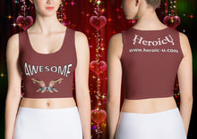 croptop, crop top, awesome, heroicu, front and back with background, burgundy