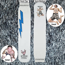 Girls Rule Dark Blue Lightning White Socks Flat Man Underfoot