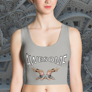 croptop, crop top, awesome, heroicu, front with background, gray