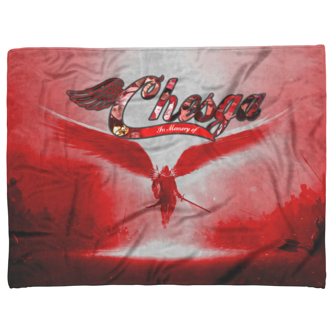 Fleece Blanket Custom Memorial - Chasga - Crafty Calves Dark Border
