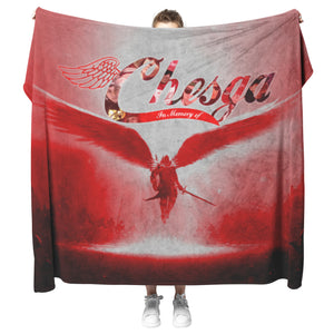Fleece Blanket Custom Memorial - Chasga - Crafty Calves Light Border