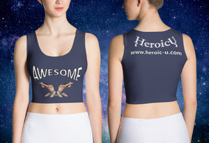 croptop, crop top, awesome, heroicu, front and back with background, midnight blue