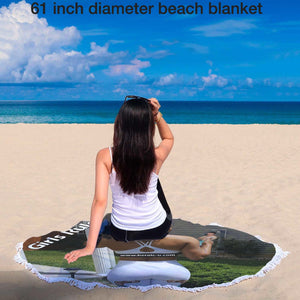 Praise Her Booty Wide View Girls Rule Beach Blanket Booty Boosting Leggings Sitting on the Beach