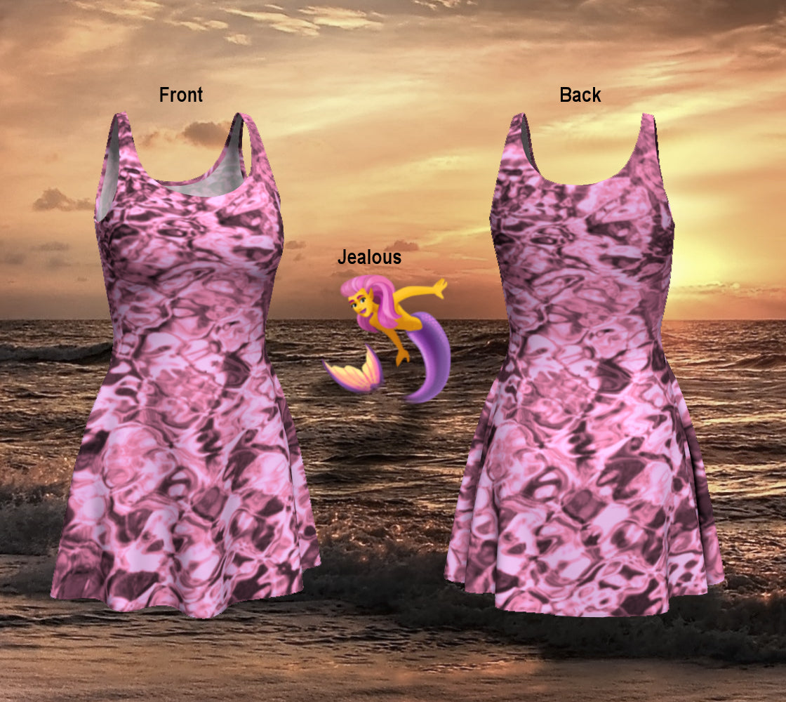 Mermaid Spandex Dress - STYLE Skater - COLOR Pink