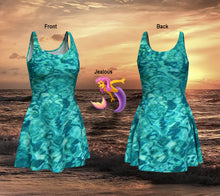 Mermaid Spandex Dress - STYLE Skater - COLOR Pool Blue Water