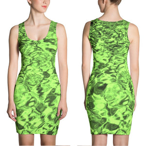 Mermaid Spandex Dress - STYLE Bodycon - COLOR Green Water