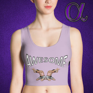 croptop, crop top, awesome, heroicu, front with background, pale purple