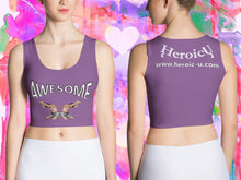croptop, crop top, awesome, heroicu, front and back with background, purple