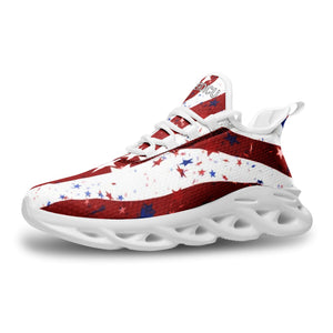 Patriotic_American_Flag_Kicks_Running_Shoes_Sneakers_For_Men_and_Women_with_Red_andBlue_Stars_and_White_Stripes_with_White_Soles_and_White_Trim_Left_Side_View