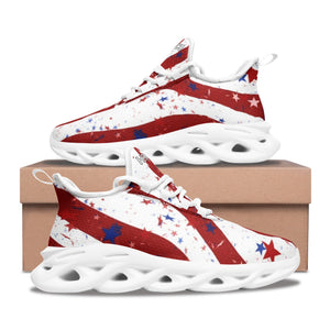 Patriotic_American_Flag_Kicks_Running_Shoes_Sneakers_For_Men_and_Women_with_Red_andBlue_Stars_and_White_Stripes_with_White_Soles_and_White_Trim_Left_and_Right_Side_View