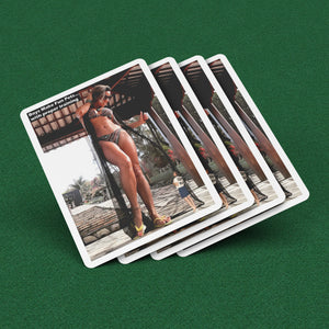 Playing Cards - Boys Make Fun Pets - Luci Keeps Hers On A Leash - White Border