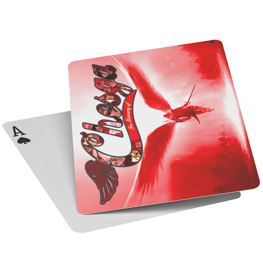 Playing Cards Custom - Memorial Friend - Chasga - Red Angel Warrior