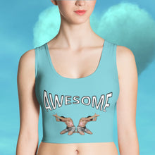 croptop, crop top, awesome, heroicu, front with background, robin egg blue