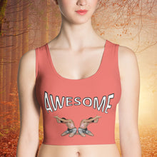 croptop, crop top, awesome, heroicu, front with background, salmon