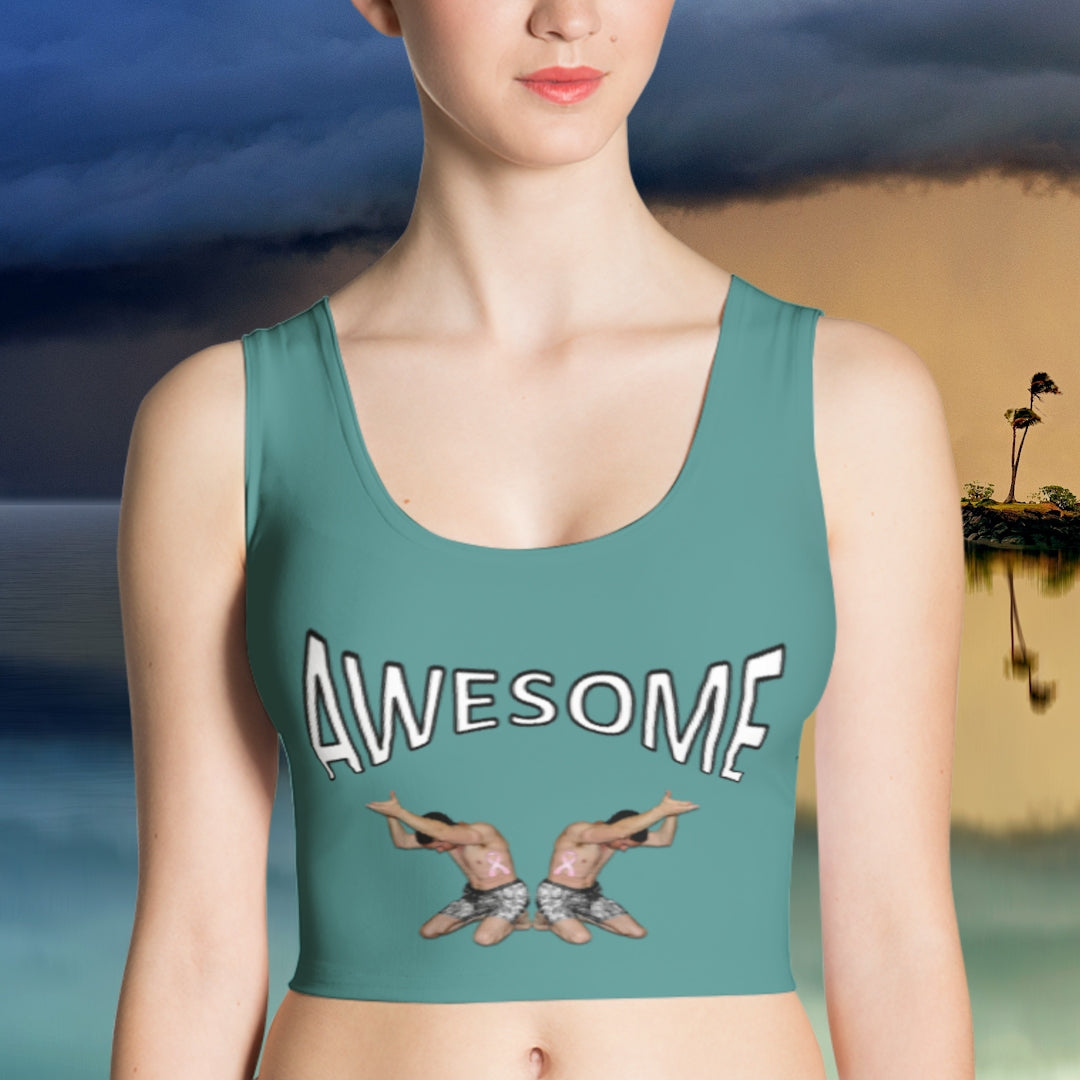 croptop, crop top, awesome, heroicu, front with background, teal