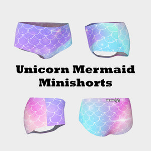Unicorn Mermaid Minishorts by HeroicU