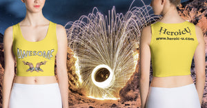 croptop, crop top, awesome, heroicu, front and back with background, yellow