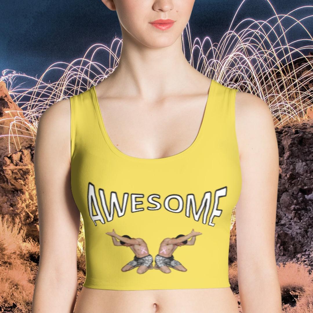 croptop, crop top, awesome, heroicu, front with background, yellow