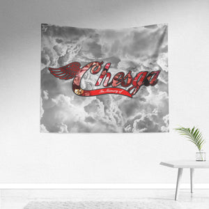 Wall Art Tapestry Memorial - Chesga - Endless White Cloud Background