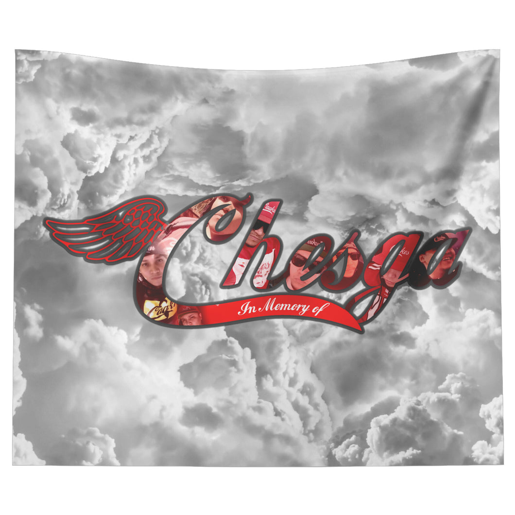 Wall Art Tapestry Memorial - Chesga - Endless White Cloud Background
