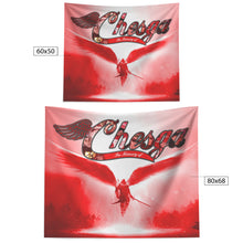 Wall Art Tapestry Memorial - Chesga - Red Angel Warrior Background