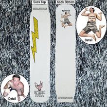 Girls Rule Yellow Lightning White Socks Flat Man Underfoot