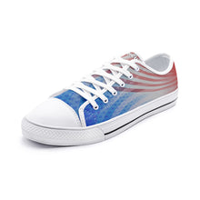Patriotic Unisex Low Top Canvas with Red, White, and Blue Stars and Stripes
