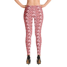 Cash Money Pattern Leggings Red With One Hundred Dollar Bills from HeroicU