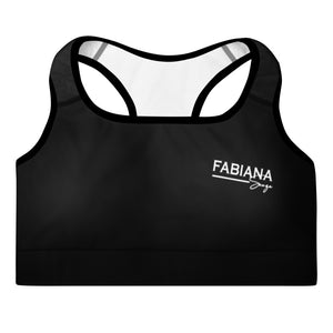 Padded Sports Bra By Bodybuilding Champ Fabiana Souza - Black Color