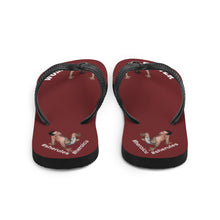 back-best-woman-power-flip-flops-tiny-man-bows-down-burgundy-red-white-letters
