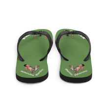 back-best-woman-power-flip-flops-tiny-man-bows-down-moss-green-white-letters