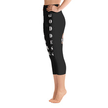 best-womens-awesome-goddess-black-capri-leggings-white-lettering-men-support-you-on-back-viral-left-view-heroicu