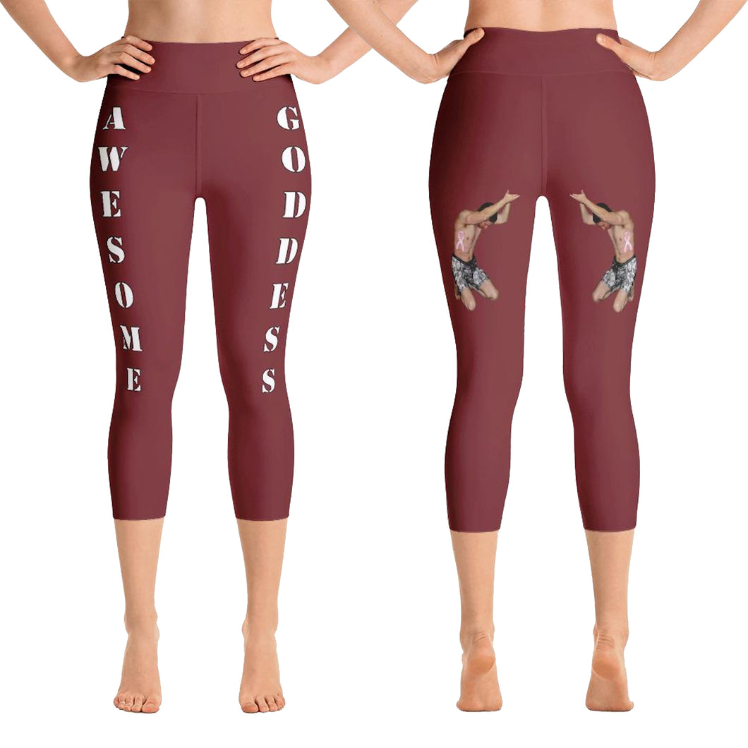 best-womens-awesome-goddess-burgundy-capri-leggings-white-lettering-men-support-you-on-front-and-back-view-heroicu
