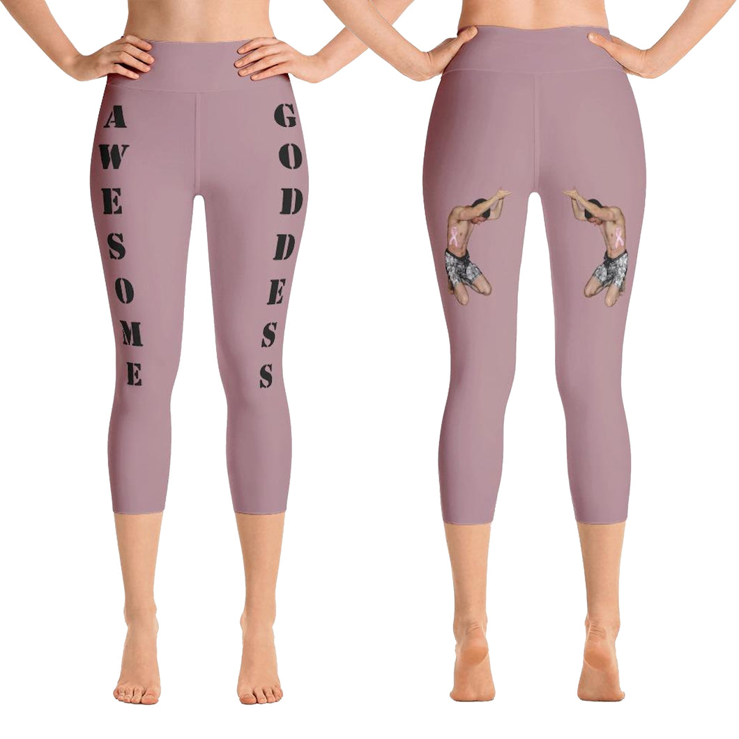 best-womens-awesome-goddess-dusty-rose-capri-leggings-black-lettering-men-support-you-on-back-front-and-back-view-heroicu