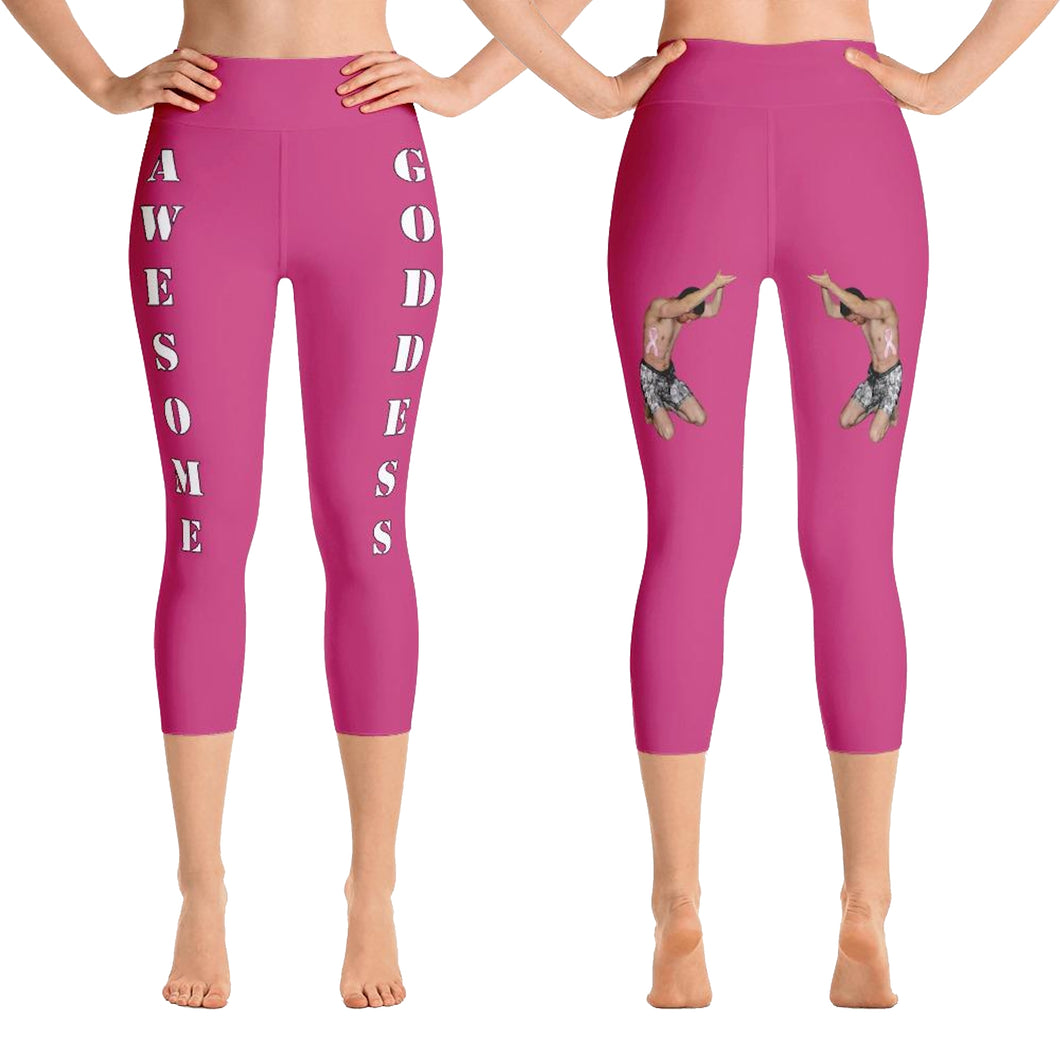 best-womens-awesome-goddess-magenta-dark-pink-capri-leggings-white-lettering-men-support-you-on-back-viral-front-and-back-view-heroicu