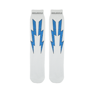 Girls Rule Dark Blue Liquid Lightning (White Sock)