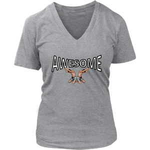 AWESOME Women's T-shirt (Features Tiny Men Lifting Your Girls) (2021-01-30 Design)