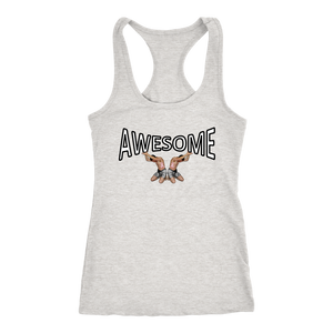 Awesome Womens Racerback Tank Top with 2 Men Lifting Your Girls
