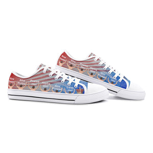 Womens Best Patriotic Shoes Red, White, and Blue Stars and Stripes Fan Club