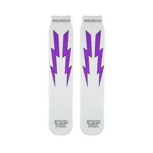 Girls Rule Purple Liquid Lightning (White Sock)