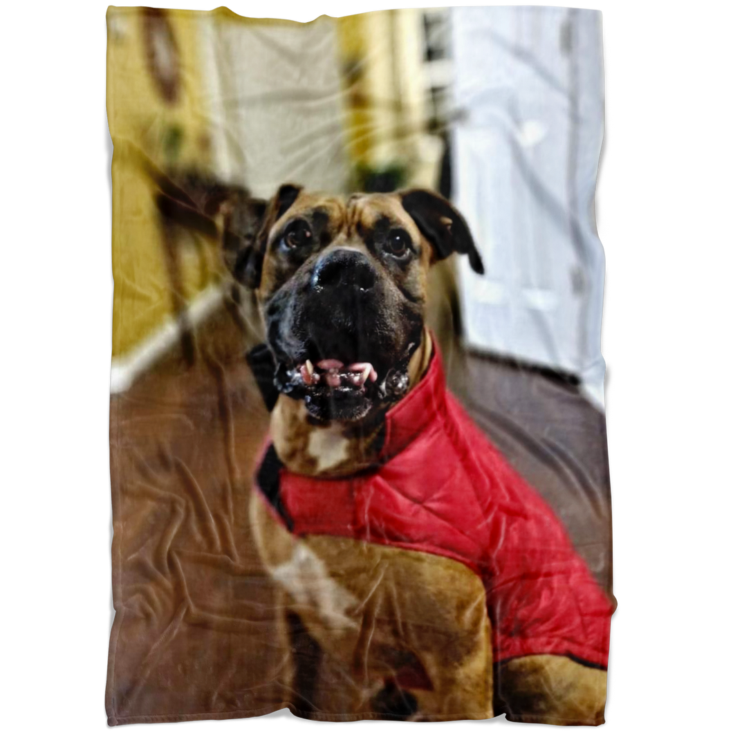 Custom Fleece Blanket with Sofia's Family Pet 11-30-2020