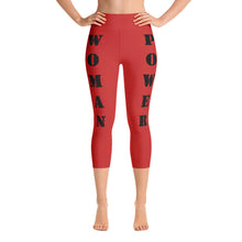 Our best viral leggings red woman power black letters