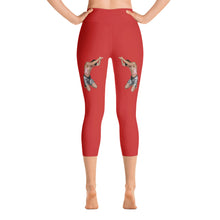 Our best viral leggings red awesome goddess white letters